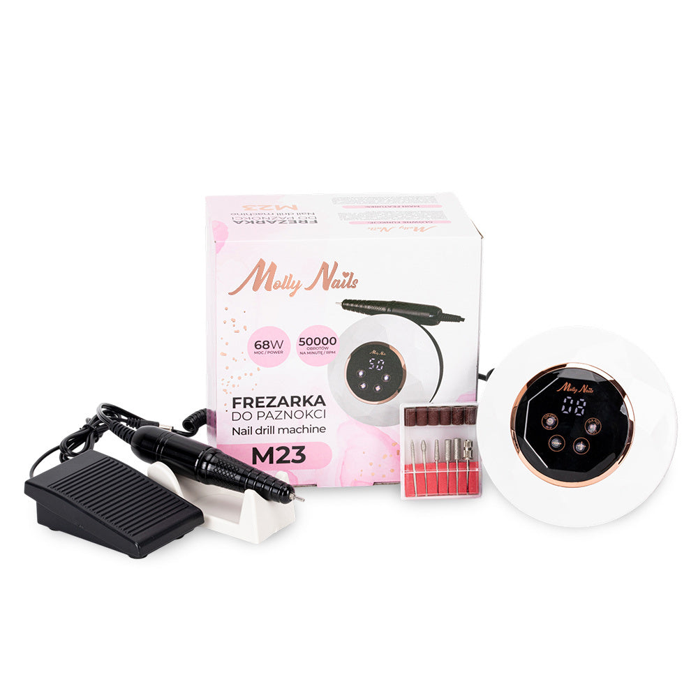 MollyNails 68W Nail Drill for Manicures and Pedicures, White, M23, 50,000 RPM Κωδ.50410.